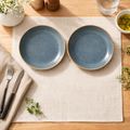 Kunhar Ceramic Quarter Plates Set of 2, 7 Inch | Sage Green Rustic Finish | Premium Glazed Stoneware | Microwave & Dishwasher Safe | Side Plates for Snacks, Starters, Dessert & Breakfast
