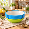 KunhaR Ceramic Serving Bowl 1500 ml, Green | Large Ceramic Bowl for Salad, Pasta, Noodles, Fruits, Curry & Snacks | Premium Tableware Bowl for Kitchen & Dining | 1 Piece