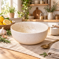 KunhaR Ceramic Serving Bowl, 800 ml, White Matt, Multipurpose Bowl for Mixing, Serving, Salads, Pasta & Snacks, 1 Piece
