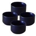 Kunhar Ceramic Sauce Holder - 56 ML, 4 Pieces, White Matt