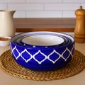Kunhar Ceramic Mixing Bowl Set – 4 Pieces (1500ml, 800ml, 600ml, 400ml), Blue Umrao – Durable, Microwave & Dishwasher Safe – Ideal for Mixing, Serving & Storage