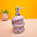 KunhaR Ceramic Liquid Soap Dispenser, 450 Ml, Grey Pink