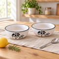 KunhaR Ceramic Serving Bowls, 400 ml Each, Set of 2, Coconut White, Small Bowls for Soup, Rice, Curry, Snacks and Desserts
