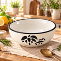 KunhaR Ceramic Serving Bowl, 600 ml, Coconut White, Multipurpose Bowl for Mixing, Serving, Salad, Pasta & Snacks, 1 Piece