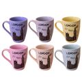 Kunhar Ceramic Coffee Mug - 6 Pieces, Multicolor, 300ml