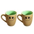 Kunhar Ceramic Milk Mug, Coffee Mug - 2 Pieces, Muddy Waters, 400 ml