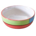 Kunhar Ceramic Serving Bowls (Red, 800 ml) - 1 Piece