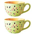 Kunhar Ceramic Soup Mug - Wild Willow, 2 Piece, 350 ML