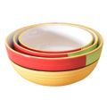 Kunhar Ceramic Mixing Bowls - 750 ML, 500 ML and 300 ML, 3 Pieces, Yellow