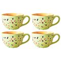 Kunhar Ceramic Soup Mug - Wild Willow, 4 Piece, 350 ML