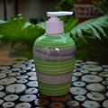 KunhaR Ceramic Long-Lasting Liquid Handwash Soap Dispenser for Bathroom | Handwash Bottle for Kitchen | Soap Dispenser for Wash Basin | Bathroom Accessories | 300 ml, Forest Green, 2 Pieces