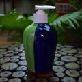 KunhaR Ceramic Long-Lasting Liquid Handwash Soap Dispenser for Bathroom | Handwash Bottle for Kitchen | Soap Dispenser for Wash Basin | Bathroom Accessories | 300 ml, Light Moss Green, 2 Pieces