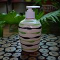 KunhaR Ceramic Long-Lasting Liquid Handwash Soap Dispenser for Bathroom | Handwash Bottle for Kitchen | Soap Dispenser for Wash Basin | Bathroom Accessories | 300 ml, Green Peas, 2 Pieces