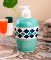 KunhaR Ceramic Liquid Soap Dispenser - SkyBlue Brick, 450ml, 2 Pieces