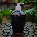 KunhaR Ceramic Long-Lasting Liquid Handwash Soap Dispenser for Bathroom | Handwash Bottle for Kitchen | Soap Dispenser for Wash Basin | Bathroom Accessories | 450 ml, 2 Pieces, Graphite