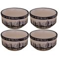 Kunhar Ceramic Sauce Holder - 100 ML, 4 Pieces, Black White