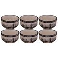 Kunhar Ceramic Sauce Holder - 100 ML, 6 Pieces, Black White