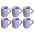 Kunhar Ceramic Tea Cups, Coffee Cups - 6 Pieces, Rock Blue, 200 Ml