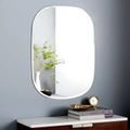 Kunhar Frameless Wall Mirror, 12 X 18 Inch, 1 Piece, Corner Cut
