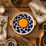 Kunhar Ceramic Snack & Pizza Serving Tray, 10-Inch Yellow Plate, 1 Piece – Durable Appetizer & Snack Dish