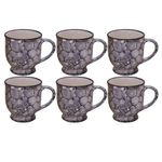 Kunhar Ceramic Tea Cup - 160 Ml, 6 Pieces, Blue Luster