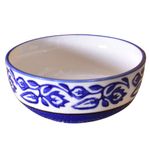 Kunhar Ceramic Serving Bowls (Blue Vine, 1500 ml) - 1 Piece