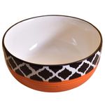 Kunhar Ceramic Serving Bowls (Red Chidi, 1500 ml) - 1 Piece
