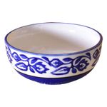 Kunhar Ceramic Serving Bowls (Blue Vine, 800 ml) - 1 Piece
