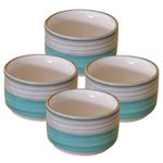 Kunhar Ceramic Sauce Holder - 56 ML, 4 Pieces, Gray Green