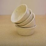 Kunhar Ceramic Sauce Holder - 65 ML, 4 Pieces, White Matt