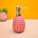 KunhaR Ceramic Liquid Soap Dispenser, 400 Ml, Red