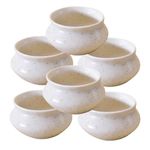 Kunhar Ceramic Sauce Holder - 90 ML, 6 Pieces, White Matt