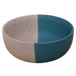 Kunhar Ceramic Serving Bowl (White Dusty Blue, 1500 Ml) - 1 Piece