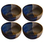 Kunhar Ceramic Bowls Set, 250 ML, 4 Pieces Pickled Bluewood