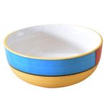 Kunhar Ceramic Serving Bowls (Yellow, 800 ml) - 1 Piece