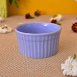 KunhaR Ceramic Ramekin Bowls - 200 ML, 4 Pieces, Lavender Blue