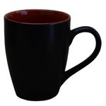 Kunhar Ceramic Coffee Mug, Ceramic Milk Mug - 350 Ml, 1 Piece, Black Red