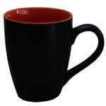 Kunhar Ceramic Coffee Mug, Ceramic Milk Mug - 350 Ml, 1 Piece, Black Light Red