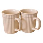 Kunhar Ceramic Coffee Mugs - 2 Piece, Wheat, 290ml