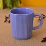 Kunhar Ceramic Coffee Mugs - 1 Piece, Cornflower Blue, 300ml