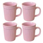 Kunhar Ceramic Coffee Mugs - 4 Piece, Orchid, 290ml