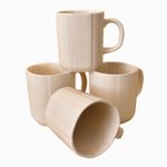 Kunhar Ceramic Coffee Mugs - 4 Piece, Wheat, 300ml
