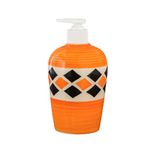 KunhaR Ceramic Liquid Soap Dispenser - Orange Brick, 450ml, 2 Pieces