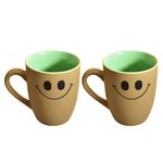 Kunhar Ceramic Milk Mug, Coffee Mug - 2 Pieces, Muddy Waters, 400 ml