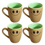 Kunhar Ceramic Milk Mug, Coffee Mug - 4 Pieces, Muddy Waters, 400 ml