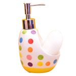 KunhaR Ceramic Liquid Soap Dispenser, 450 Ml, Yellow Base
