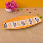 Kunhar Ceramic Platter Pizza Plate with Serving Chutney Bowl; Round Serving Plate for Snacks & Appetizers, Handcrafted Ceramic Plate