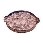 Kunhar Ceramic Snacks Serving Tray, Pizza Plate - 1 Piece, Black Luster, 10 Inch