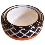 Kunhar Ceramic Mixing Bowls - 800 ML, 600 ML and 400 ML, 3 Pieces, Red Chidi