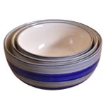 Kunhar Ceramic Mixing Bowls - 1500 ML, 800 ML and 600 ML, 3 Pieces, Monsoon